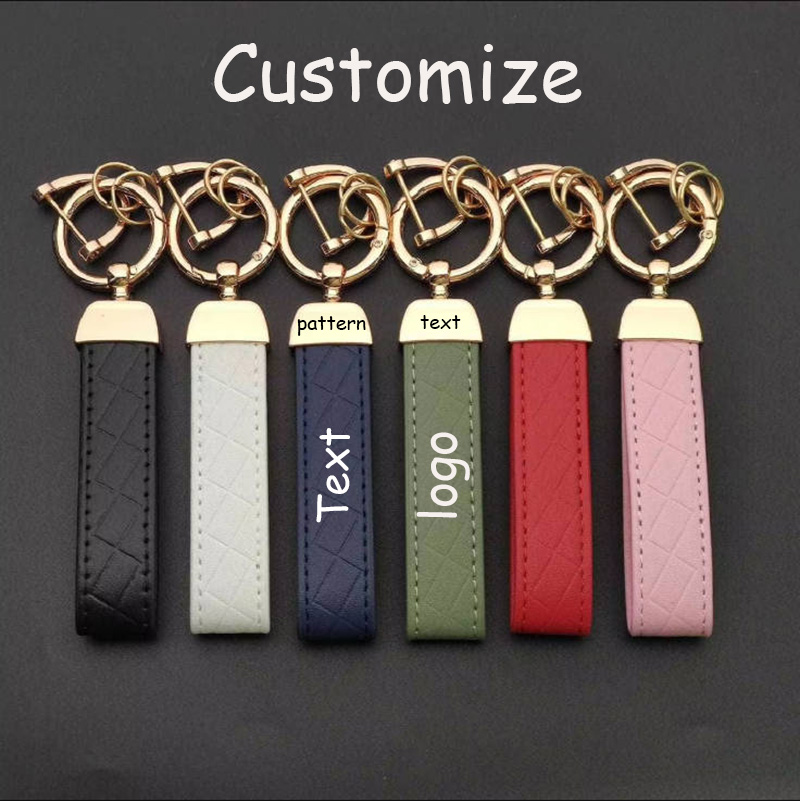 Car Accessories Name - سلسلة مفاتيح جلدية مخصصة بالاسم والنص