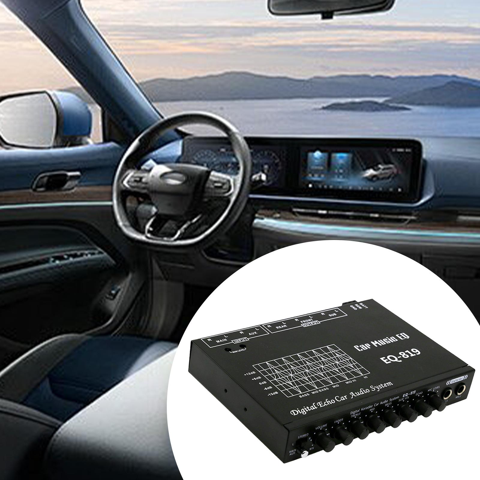 Car Accessories Sound System - معادل صوت السيارة باللون الأسود، ملحق