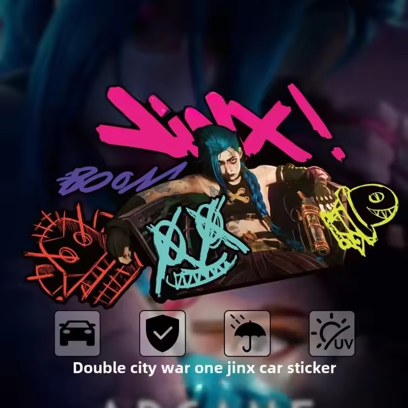 Car Accessories Sticker - ملصق سيارة عاكس للضوء بتصميم جرافيتي