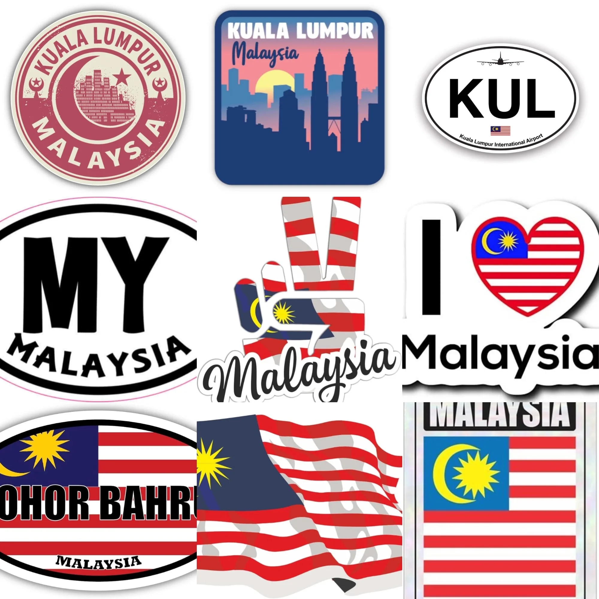 Car Accessories Malaysia - ماليزيا بلدي العلم شعار الإبداعية البلاستيكية