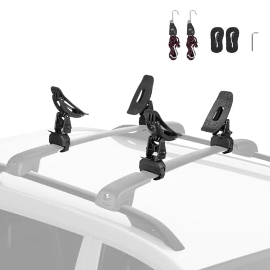 Car Roof Rack Cross Bar - حوامل تثبيت الكاياك على السقف، طقم