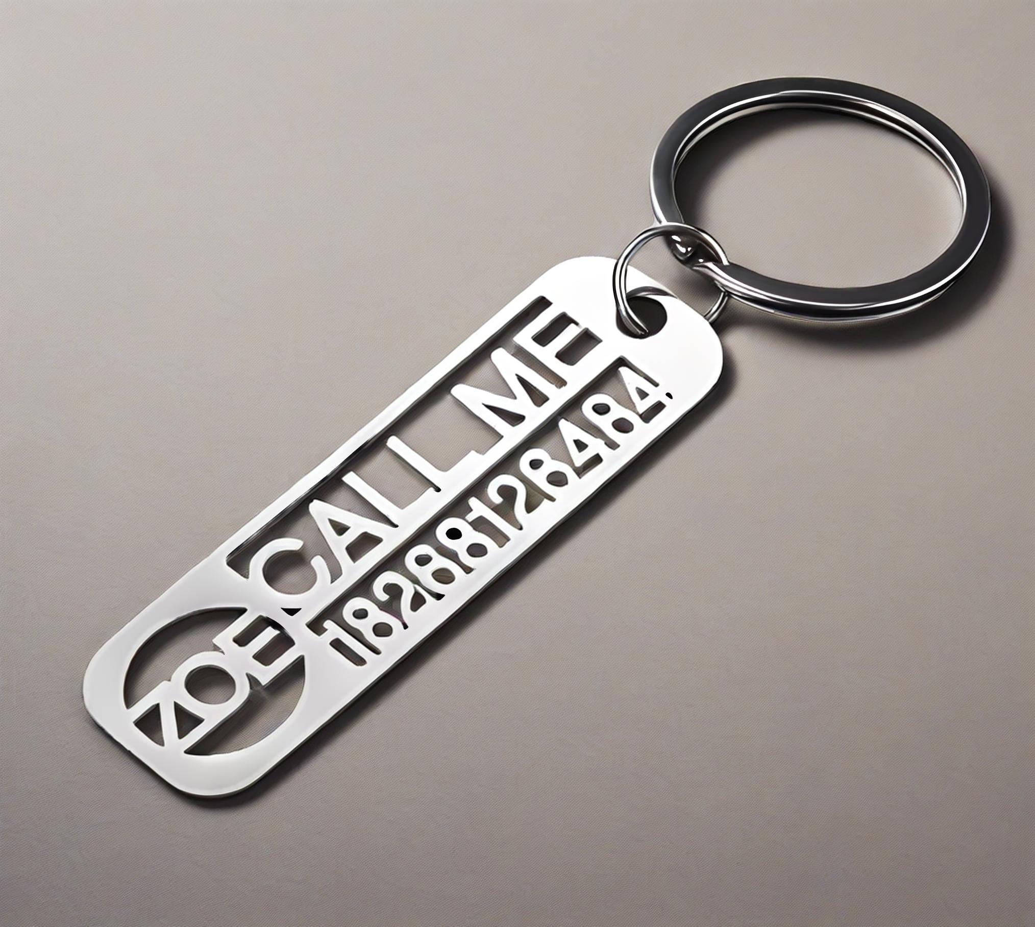 سلسلة مفاتيح رقم الاسم المحفور - مراجعة Car Accessories Name وسعره