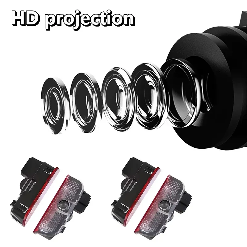 قطعتان من مصابيح LED ترحيبية ل - مراجعة Car Accessories Logo وسعره