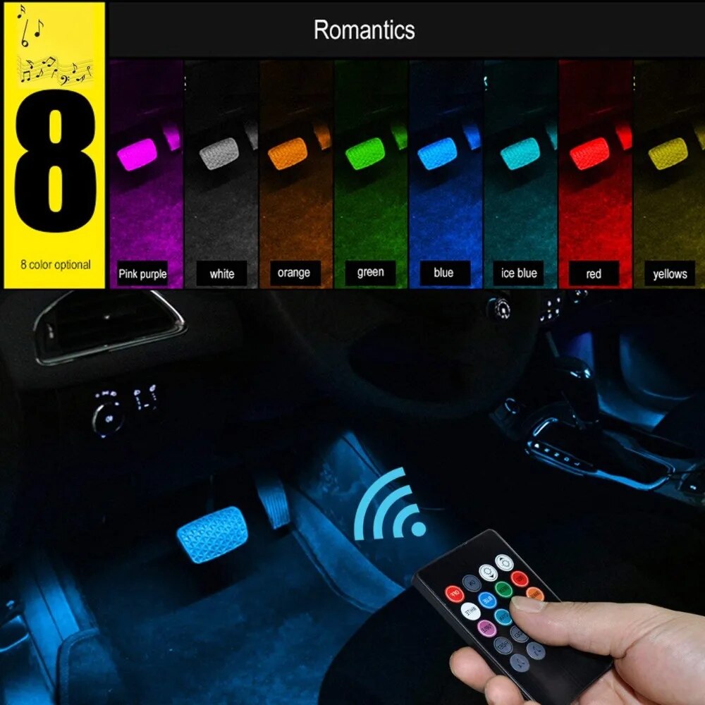 العالمي سيارة RGB المحيطة أضوا - مراجعة Car Accessories Sound System وسعره
