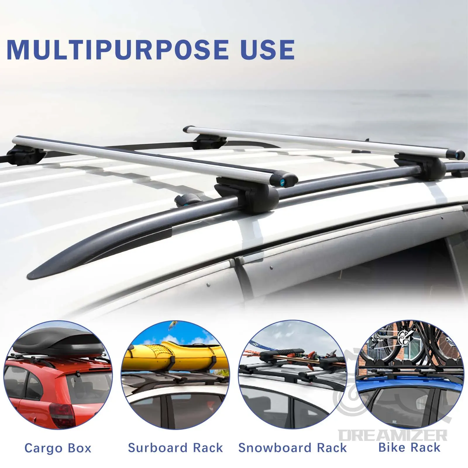 حامل أمتعة من الألومنيوم للسيا - مراجعة Car Roof Rack Cross Bar وسعره
