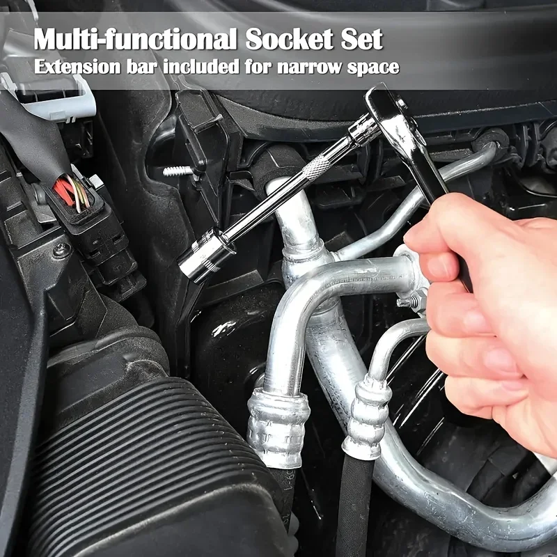 46 قطعة محرك مجموعة مقابس 1/4  - مراجعة Car Accessories Workshop وسعره