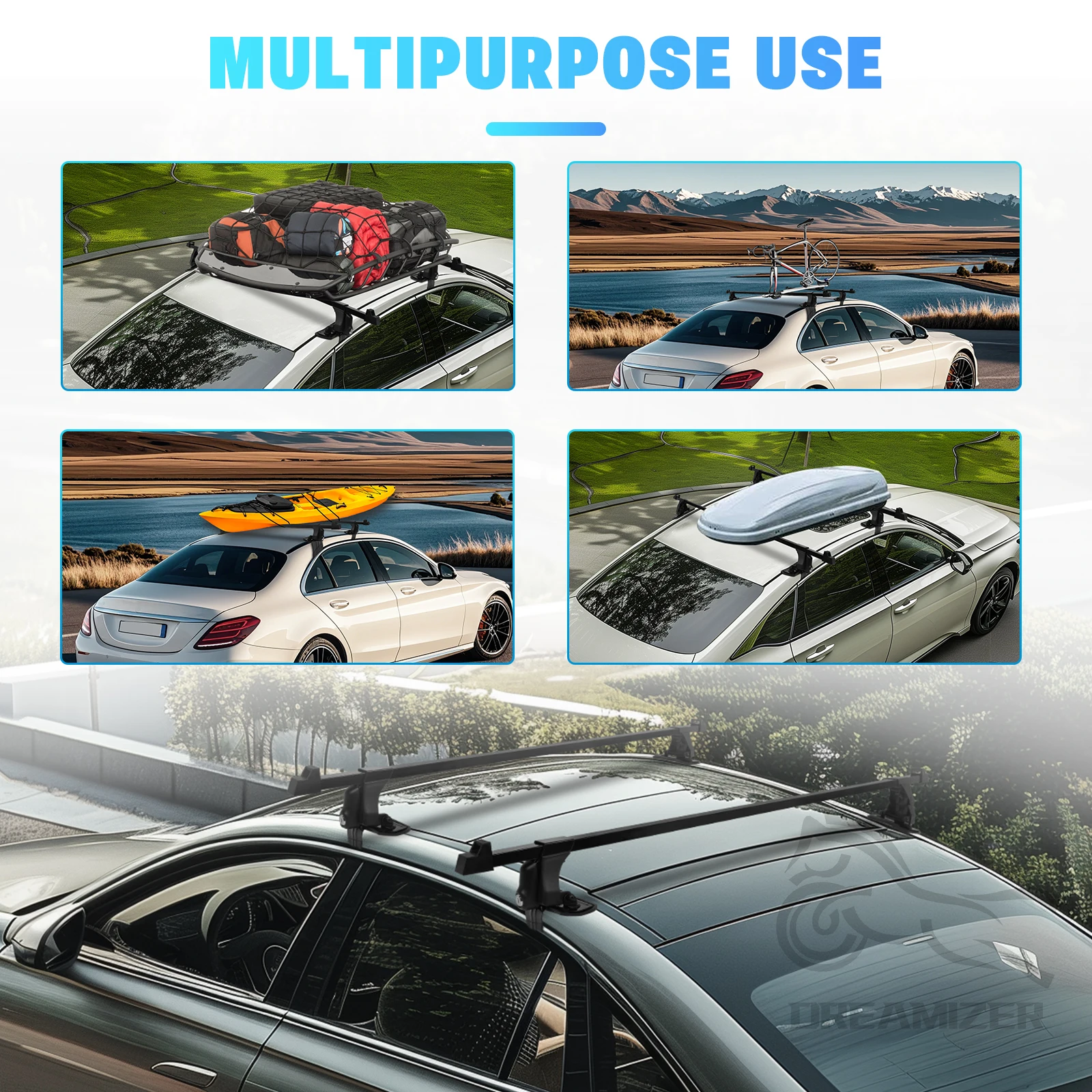 1 زوج العالمي 54 بوصة مركبة سق - مراجعة Car Roof Rack Cross Bar وسعره
