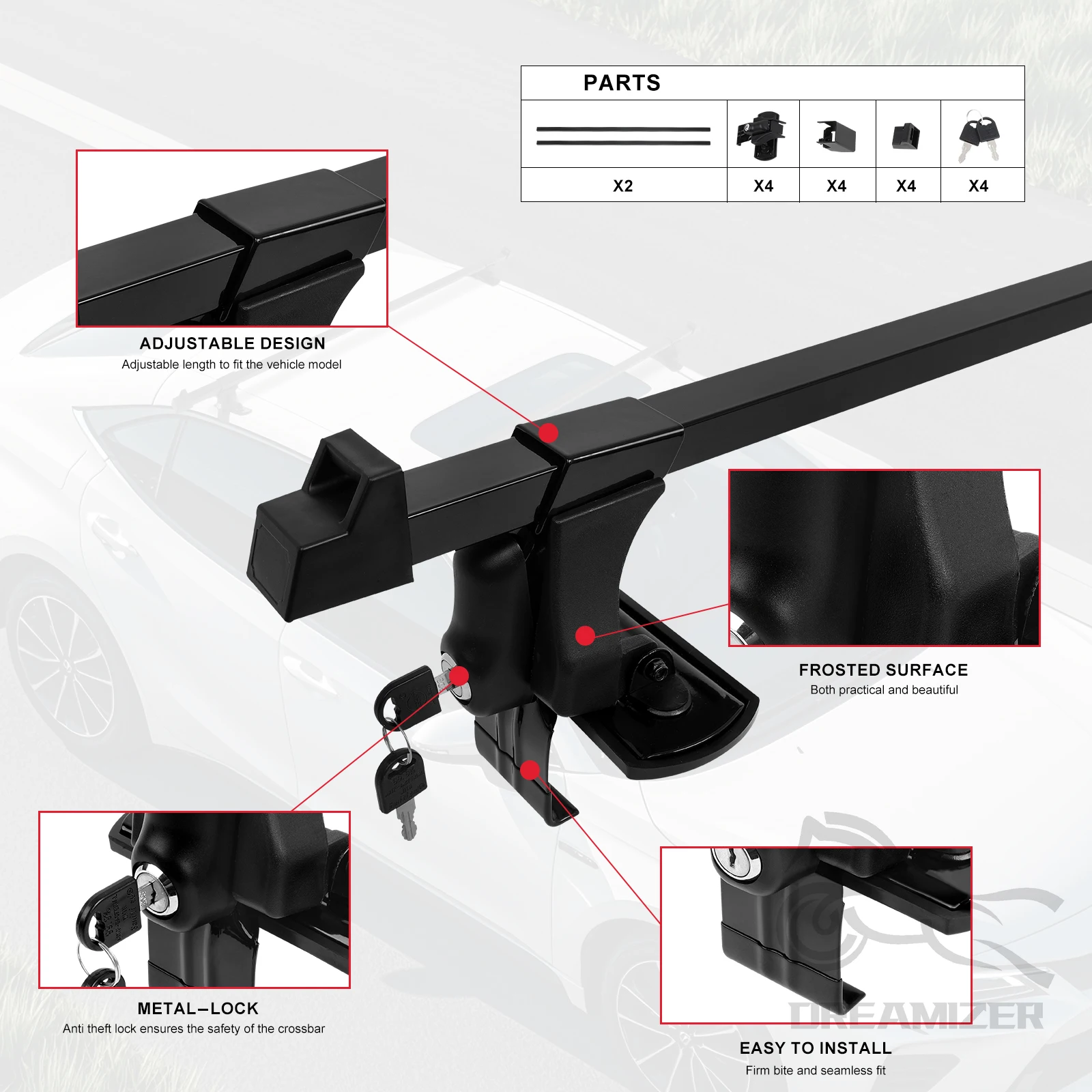 1 زوج العالمي 54 بوصة مركبة سق - مراجعة Car Roof Rack Cross Bar وسعره
